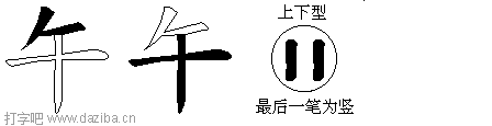 午的五笔拆分图,午的五笔字根表