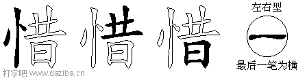 惜的五笔拆分图,惜的五笔字根表