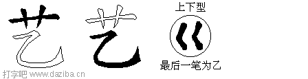 艺的五笔拆分图,艺的五笔字根表