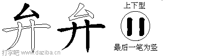 弁的五笔拆分图,弁的五笔字根表