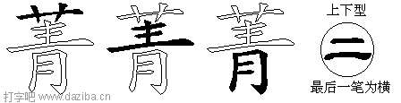菁的五笔拆分图,菁的五笔字根表