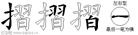 摺的五笔拆分图,摺的五笔字根表