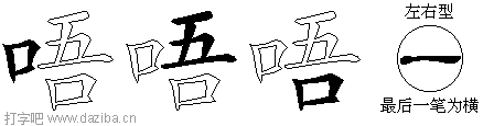 唔的五笔拆分图,唔的五笔字根表