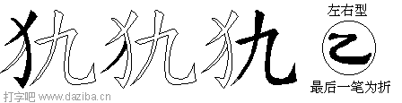 犰的五笔拆分图,犰的五笔字根表