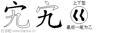 宄的五笔拆分图,宄的五笔字根表