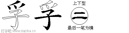 孚的五笔拆分图,孚的五笔字根表