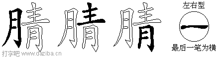 腈的五笔拆分图,腈的五笔字根表