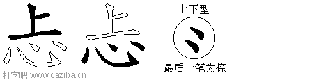 忐的五笔拆分图,忐的五笔字根表
