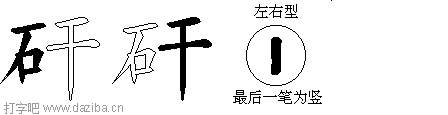 矸的五笔拆分图,矸的五笔字根表