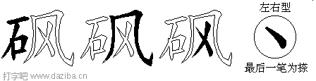 砜的五笔拆分图,砜的五笔字根表