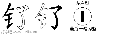 钌的五笔拆分图,钌的五笔字根表