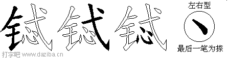 铽的五笔拆分图,铽的五笔字根表