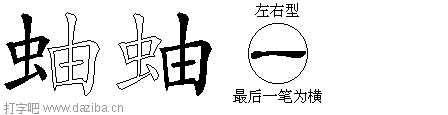 蚰的五笔拆分图,蚰的五笔字根表